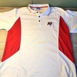 Mens Reebok NFL Team Apparel Tampa Bay Buccaneers Polo Shirt Size Large